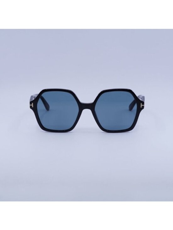 Tom Ford Romy FT1032 01A Sunglasses Black Geometric Frame, Smoke Blue Lenses